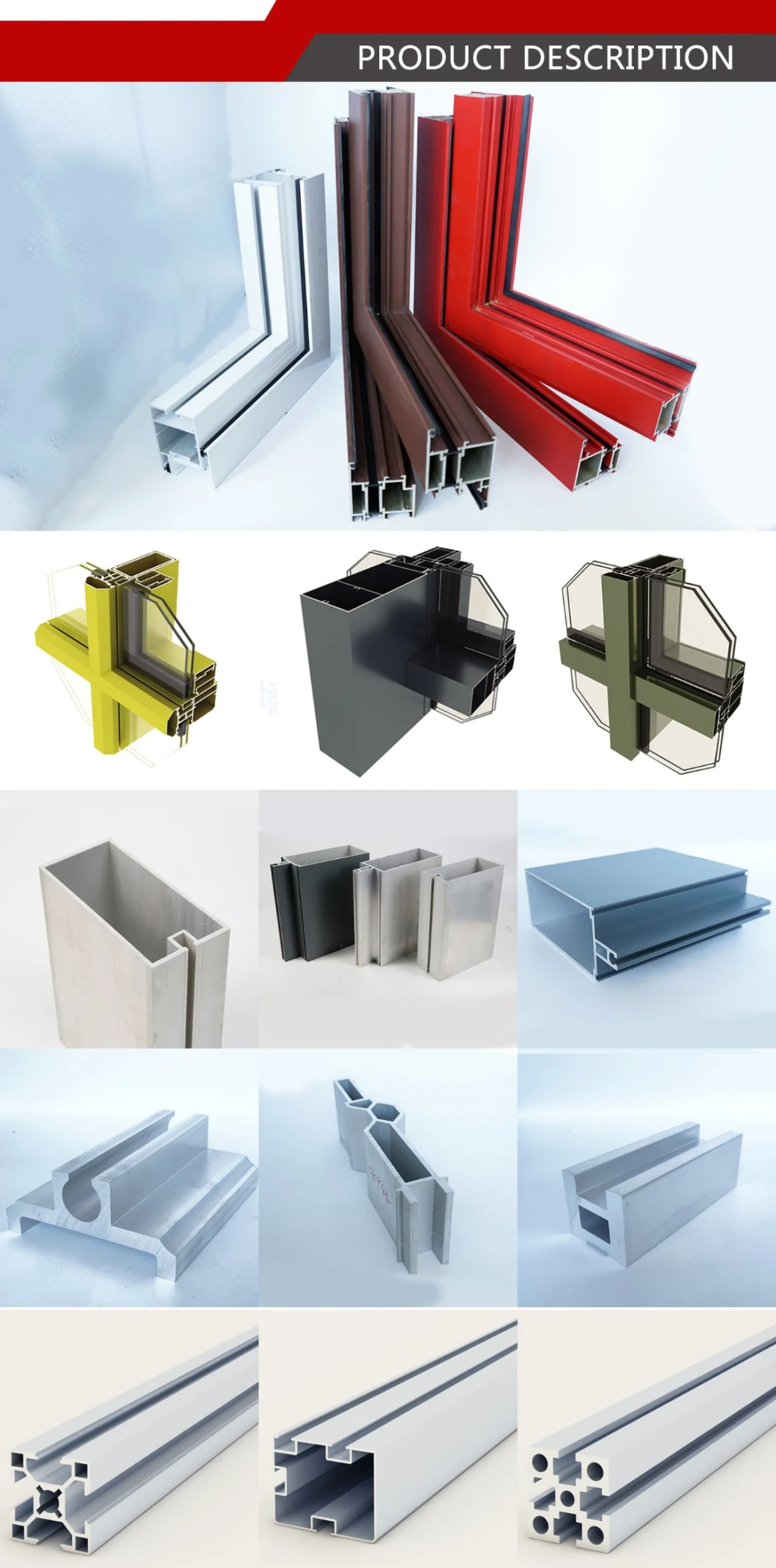 African Aluminum Sliding Window Door Frame Extrusion Profiles Matter Anodized Silver Aluminium Sliding Window Door Tubing