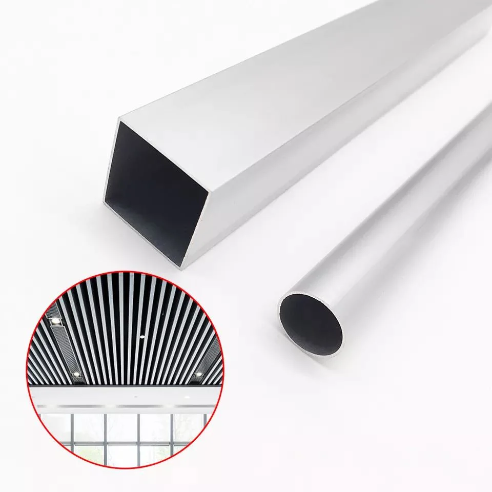 Custom CNC Drill Hole Aluminum Tube 6063 T5 Round Square Aluminium Pipe Anodized Aluminum Tubing