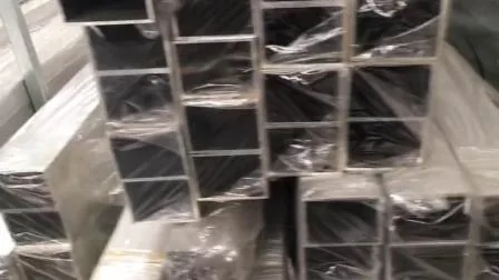 Proveedores de tubos cuadrados de aluminio negro con acabado anodizado de 2 pulgadas 6082 T6