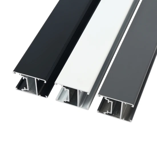 Aluminio 6063/extrusión de aluminio/perfil extruido Pulverización de recubrimiento en polvo de grano de madera/tubo anodizado anodizado/tubo cuadrado/ovalado/puerta de ventana redonda
